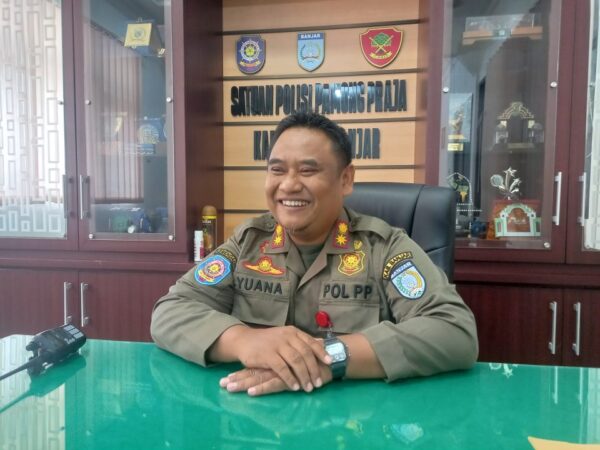 Pastikan Banjar Bersholawat Berjalan Lancar dan Aman, Satpol PP Banjar Turunkan Puluhan Anggotanya.