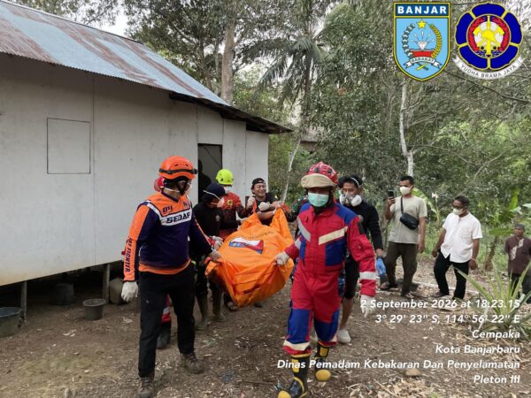 DPKP Banjar Evakuasi Jasad Lansia Berusia 80 Tahun